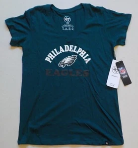 PHILADELPHIA EAGLES FOOTBALL WOMEN'S 100% COTTON  V NECK T SHIRT  M L XL GREEN - Picture 1 of 2