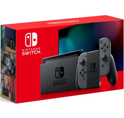 Nintendo Switch with Gray Joy-Con 32GB Console (New V2 2021) Factory Sealed Box - Image 1 of 4