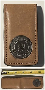 New Bern Golf & Country Club Magnetic Leather Money Clip NBGC North Carolina - Picture 1 of 7