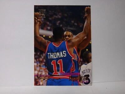 Detroit Pistons 1993-94 Topps Stadium Club Super Team #8 Detroit Pistons - Image 1 of 2