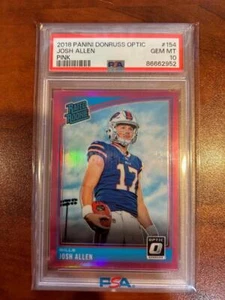 Josh Allen 2018 rosa óptico #154 novato PSA 10 gemas como nuevo Buffalo Bills Super Bowl - Imagen 1 de 3
