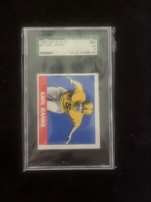 1948 Leaf #92 Earl Banks ROOKIE RC SGC 60 5 SP IOWA - Image 1 of 4