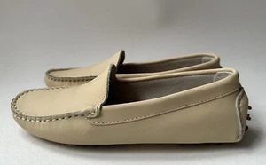 Enzo Tesoti Women's Yellow Leather Driving Moccasins Loafers Spain Size 6.5 B12 - Imagen 1 de 12