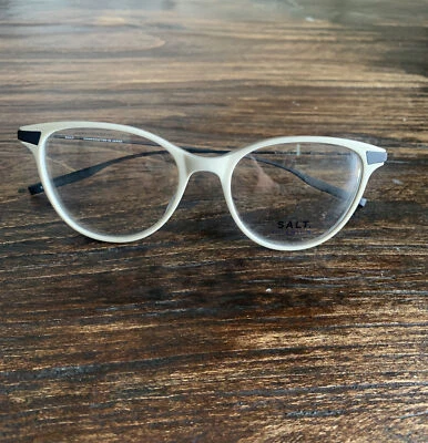 SAL. Óptica Anela OYGR Oyster-Gris/Negro 50-18-145 Acetato Titanio Gafas Foto 1 de 4