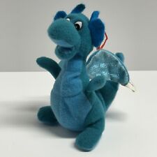 1995 Nanco Plush - Blue Dragon Stuffed Animal Toy 6” Used RARE NY