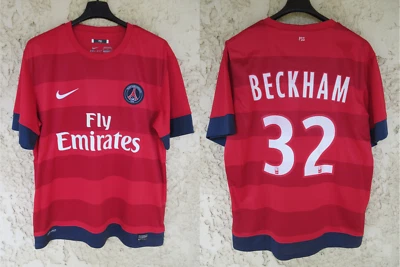 Maillot PSG PARIS SAINT-GERMAIN 2012 2013 DAVID BECKHAM 32 NIKE vintage shirt M - Photo 1/4