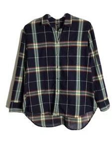 Madewell kariertes Hemd Tunika mit Knopfleiste S Oversize Baumwolle leicht lang Slv - Bild 1 von 11