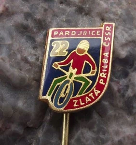 22º Campeonato Checo de Motocicletas Speedway 1970 Casco Dorado Insignia Pin Insignia - Imagen 1 de 7