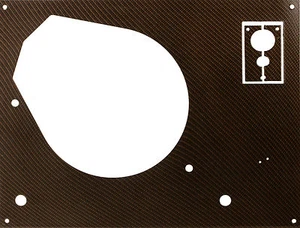 Deckplatte Platte face plate für Thorens TD 145 146 147 160 165 166 Karbon gold - Bild 1 von 2