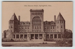 Postkarte Vintage RPPC Ohio Freimaurerheim in Springfield, Oh. - Bild 1 von 2