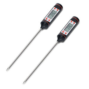 2x Instant Read Digital Meat Thermometer Kitchen BBQ Food Cooking Thermometer