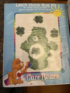 Care Bears 2004 #39005 Good LuckBear Shamrocks Latch Hook Rug Kit Sealed Box - Picture 1 of 1