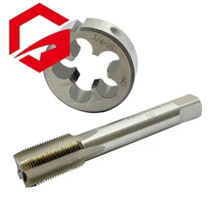 3/4-20 HSS Tap and Die Set,UNEF Machine Thread Tap and Round Thread Die Right - Picture 1 of 6