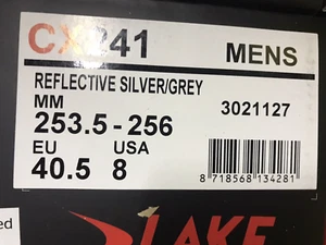 Lake CX241 HERREN STRASSENSCHUHE REFLEKTIEREND SILBER/GRAU EU40,5 USA 8 - Bild 1 von 1