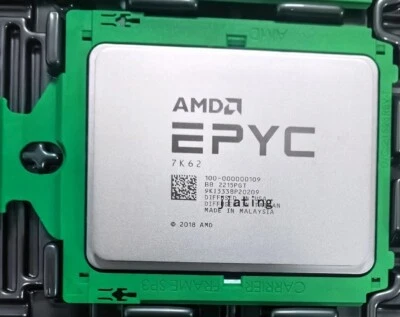 Unlocked AMD EPYC 7K62 2.60GHz 48Core 96 Threads 192MB 240W CPU processor - Image 1 of 2