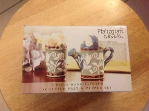 PFALTZGRAFF COLLECTION 2 PIECE HAND PAINTED SCULPTED SALT & PEPPER SET - Picture 1 of 6