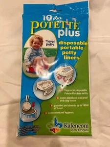 Potette Plus Disposable Portable Potty Liners - 10 Pack - New in Pack - Picture 1 of 2