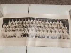Vintage Yardlong Photo SPENCER SCHOOL GRADUATES 1933 Chicago? - Picture 1 of 7