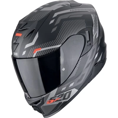Motorrad Helm XL - Scorpion EXO-520 EVO Air Ranka schwarz-silber-rot matt - Bild 1 von 3