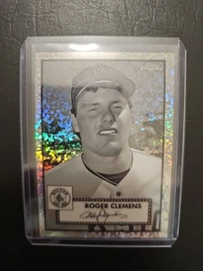 2021 Topps Chrome Platinum Anniversary Roger Clemens Black White MiniDiamond - Picture 1 of 2