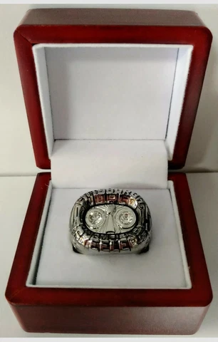 Franco Harris - 1975 Pittsburgh Steelers Super Bowl Silver Color Ring W Wood Box Cover