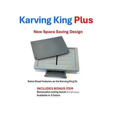 Karving King Plus cutting board w drip tray, spikes and removable chopping board - Image 1 of 4