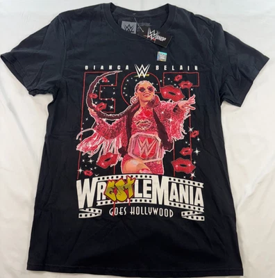 Camiseta WWE Bianca Belair Talla Mediana WrestleMania Goes Hollywood NUEVA Stock Muerto Foto 1 de 4