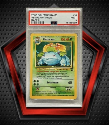 Venusaur *PSA 9* 2000 Pokemon Game Base II Holo #18 MINT - Image 1 of 3