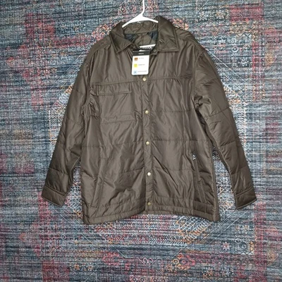 DRI-DUCK mens brown Tuff Tech Therma Puff Water Resistant snap jacket XL NWT - Image 1 of 4