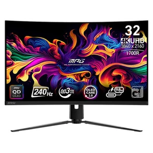 MSI MPG 321CURX QD-OLED 32" 4K UHD 240Hz 0.03ms QD-OLED Curved Gaming Monitor - Picture 1 of 4