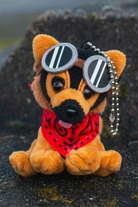 Fallout Dogmeat Keychain Companion Mini Plush Dog Ornament - Picture 1 of 4