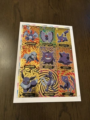 Hoja de sombra de cristal rara sin cortar Pokémon Gengar Charizard hoja nueva Foto 1 de 4