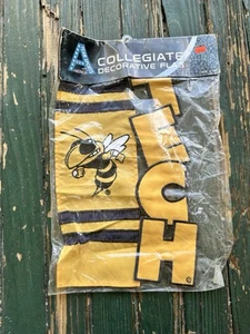 Georgia Tech Flag NCAA Football Yellow Jackets Indoor Outdoor 12.5 X 18 Inch - Picture 1 of 3