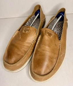 Mocasines informales cómodos para barco OluKai Kakaha de cuero marrón 10,5 para hombre - Imagen 1 de 7