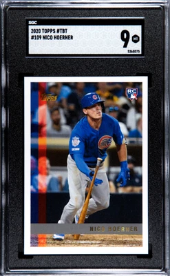2020 Topps Tbt Nico Hoerner #109 RC Chicago Cubs SGC 9 - Image 1 of 2