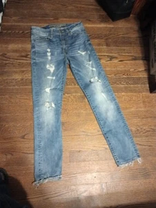 American Eagle 28x30 slim Light Washed Extreme Flex Distressed/Destroyed Pants - Afbeelding 1 van 8
