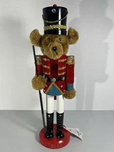 Martha Stewart 2013 Holiday Christmas 14" Teddy Bear Solder Nutcracker Figurine - Picture 1 of 22