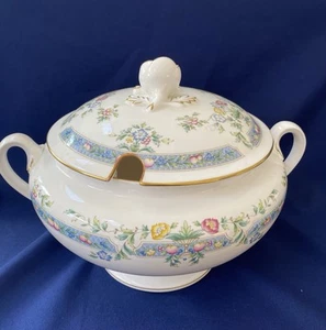 Royal Worcester Mayfield große Suppenterrine geblümt blau - Bild 1 von 9