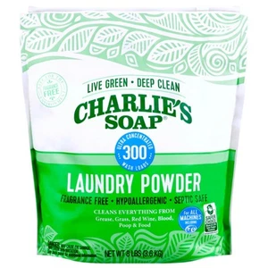 Charlie’s Soap Hypoallergenic Laundry Detergent Powder Baby Gentle 8lb Bag Fr... - Picture 1 of 9