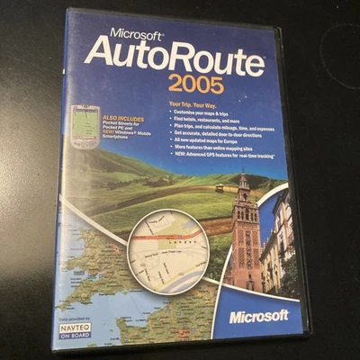 Microsoft AutoRoute 2005 PC CD-ROM Software & Pocket PC & Windows Smartphone  - Image 1 of 3