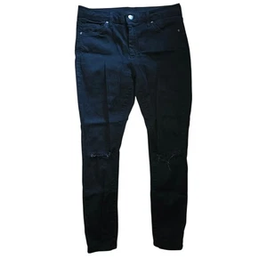 Pantalones de mezclilla ajustados negros para mujer W30 L30 Topshop MOTO - Imagen 1 de 10