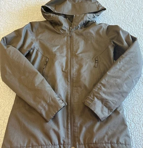 The North Face Womens XS Inlux Insulated Jacket Gray DryVent Soft Lined Hooded - Picture 1 of 9
