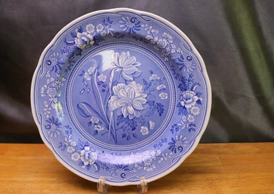 Spode Georgian Blue Room Collection Floral Botanical Plate England 10 1/2” - Image 1 of 4