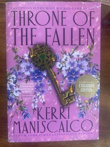 Throne of the Fallen Paperback Barnes & Noble Purple Edge Paint Kerri Maniscalco - Picture 1 of 1