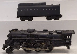 Locomotora de vapor fundida a presión Lionel 2037 vintage O 2-6-4 y licitadora 6026W - Imagen 1 de 5