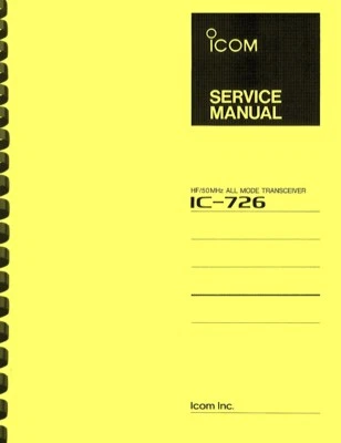 Icom IC-726 HF Transceiver SERVICE MANUAL - Image 1 of 2
