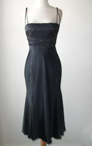 JUST CAVALLI Black Silk Beaded Strap Dress 38 2 or 44 8 - Picture 1 of 3