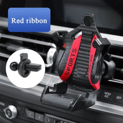 Phone Holder Car Vent Phone Mount Air Vent Clip Racing Seat Design Holder Mount↔ - Image 1 of 4