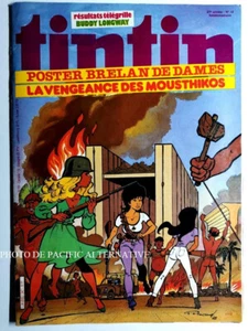 Le Journal de TINTIN hebdo n° 347 avec poster brelan de dames mousthikos bd 1982 - Picture 1 of 1