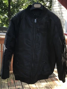 Black Bomber Coat Youth Unisex Large - Picture 1 of 2